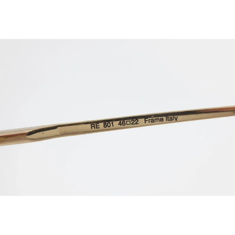 Randolph Engineering RE 801 Gold Oval Eyeglass Frames 46-22 140mm Italy USA